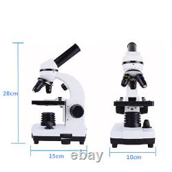 CM20 40X-640X Student Biological Compound Monocular Microscope Digital Camera