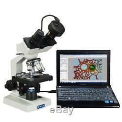 Compound Binocular 40X-2000X LED Biological Microscope with 2.0MP Digital Camera