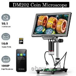 DM202 10.1Inch 1300X Coin Microscope Camera HDMI USB Microscope Stand LCD 16MP