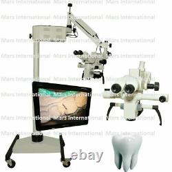 Dental Microscope Digital Camera Beam Splitter C mount and LED Screen Free ship