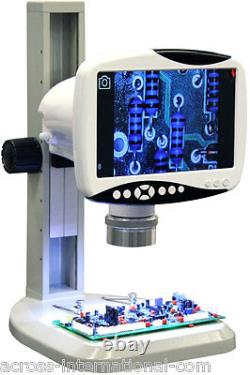 Digital 76X Stereo Scope Microscope with 9 1280x800 HD LCD 5MP Camera 720p Video