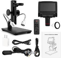 Digital LCD Microscope 5 Inches Screen with Camera & Remote 260x Magnification