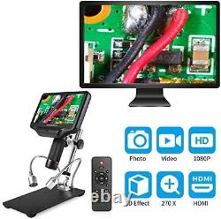 Digital LCD Microscope 7 Inc Screen with Camera & Remote 50X-1200X Magnification