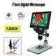 Digital Microscope 1-1200x Fhd Lcd 7 Inch Video Endoscope Camera Magnifier