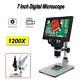 Digital Microscope 1-1200x Fhd Lcd 7 Inch Video Endoscope Camera Magnifier Fn