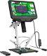 Digital Microscope 10.1lcd 300x Magnification Hd Video W Endoscope 3d Soldering