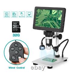 Digital Microscope 1200X 7 inch LCD Microscope with 32G Card Video Camera