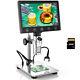 Digital Microscope Camera Lcd 7 1200x Soldering Coin Microscope With Stand 32gb
