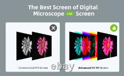 Digital Microscope Camera with Screen 1300X Coin Microscope Soldering 25MP HDMI