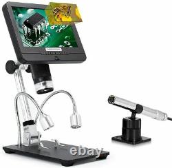 Digital Microscope LCD Video Camera with Endoscope Stand LED Fill Lights Magnifier