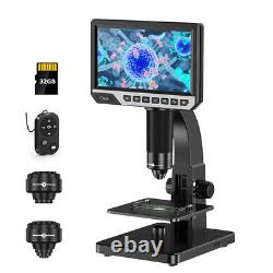 Digital Video Microscope Camera Magnifier LCD 2000X 12MP Industrial Microscope