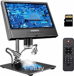 Elikliv 10 Digital Microscope for Adults 1080P Video Microscope & Metal Stand