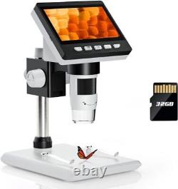 Elikliv 4.3'' Digital Microscope 1000X Camera for PCB Soldering Error Coins