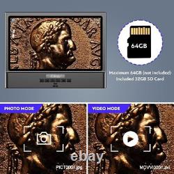 Elikliv Digital Microscope 10 12MP USB Coin Microscope 1600X 32G + Metal Stand
