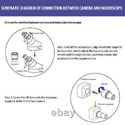 HY-900B Digital Electronic Eyepiece USB3.0 Digital Microscope Camera Kit 4K