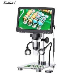 Handheld 7 LCD 1080P Smart Microscope 1-1200X Zoom +Video Recorder Camera BK