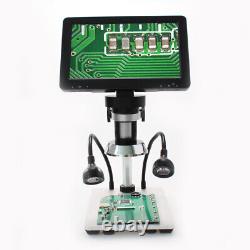 Handheld 7 LCD 1080P Smart Microscope 1-1200X Zoom +Video Recorder Camera BK