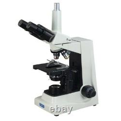 High End Trinocular Microscope Compound 40X-1600X Sturdy Base+5MP Digital Camera