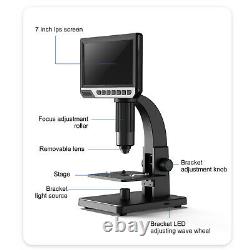 Industrial Digital Microscope HD 12MP 0-2000x for Camera Watch Repair Tool C7B9