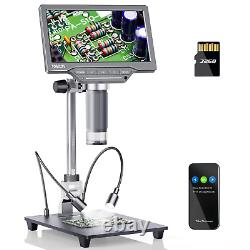 Industrial Microscope Camera 7 1200X Coin Microscope Video Recorder with Screen