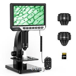 LCD Digital Microscope, Elikliv EDM11S 7 2000X 12MP Biological Microscope Camera