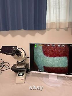 LEICA DM500 MICROSCOPE WITH 4,10,40,100X, and Sony Digita Camera (NEX-5) SET