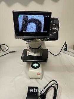 LEICA DM500 MICROSCOPE WITH 4,10,40,100X, and Sony Digita Camera (NEX-5) SET