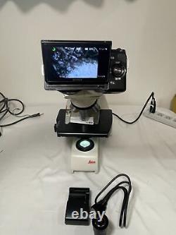 LEICA DM500 MICROSCOPE WITH 4,10,40,100X, and Sony Digita Camera (NEX-5) SET