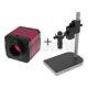 New Digital Microscope Camera Body With Stand And Lens 14mp Pink C-mount Hdmi