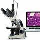 New Swift Sw380t 40x-2500x Trinocular Compound Microscope With 5mp Digital Camera