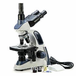 New SWIFT SW380T 40X-2500X Trinocular Compound Microscope with 5MP Digital Camera