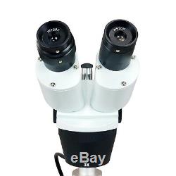 OMAX 20X-60X 3MP Digital Camera Binocular Stereo Student Microscope Dual Lights