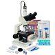 Omax 2500x Digital Led Microscope 5mp Camera+book+slides+slide Preparation Kit