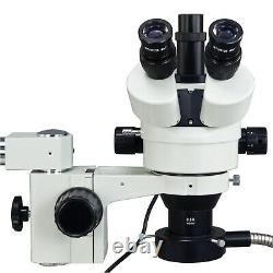OMAX 3.5X-90X Boom Stand Stereo Microscope +Fiber Lights+9MP Digital Camera