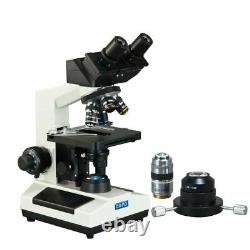 OMAX 40-2000X Darkfield Compound LED Microscope 3.0MP Camera+100X PLAN Objective