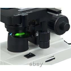 OMAX 40X-2000X Digital Lab LED Microscope+1.3MP Camera+Slides+Book+Cleaning Kit