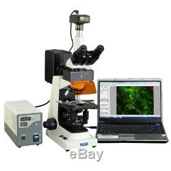 OMAX 40X-2500X 14MP Digital Camera EPI-Fluorescence Trinocular Lab Microscope