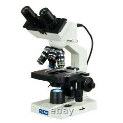 OMAX 40X-2500X Built-in 1.3MP Digital Camera LED Binocular Compound Microscope w