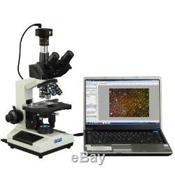 OMAX 40X-2500X Darkfield Trinocular Compound LED Microscope+10MP Digital Camera