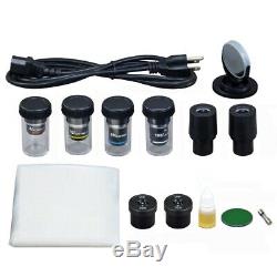 OMAX 40X-2500X Darkfield Trinocular LED Compound Microscope+9MP Digital Camera