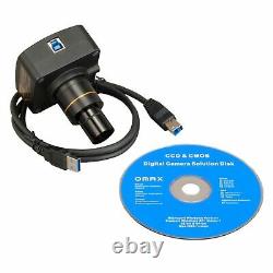 OMAX 40X-2500X Super Speed USB3 5MP Digital Compound Trinocular LED Microscope