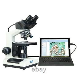 OMAX Built-in 3MP Digital Camera Compound Microscope+Slides+Covers+Lens Paper