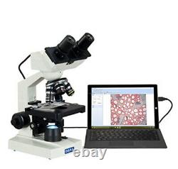 OMAX MD82ES10 40X-2000X Digital LED Compound Microscope, Built-in 1.3MP Camera