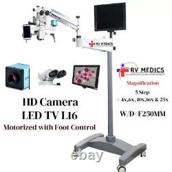 Ophthalmic Operating Digital Microscope 5 Step With HD Camera, LED TV L16