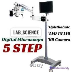 Ophthalmic Operating Digital Microscope 5 Step With HD Camera, LED TV L16