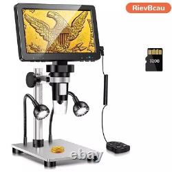 RIEVBCAU Professional Digital Microscope 1200x Magnification HD USB