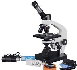Radical 2000x Battery LED Microscope w 100xOil USB Camera Fine Focus HD Cam
