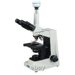 Research Level Trinocular Microscope Sturdy Base 2MP USB Digital Camera Win Mac