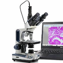 SWIFT 40X-2500X Lab Trinocular Compound Microscope LED with 5MP Digital Camera