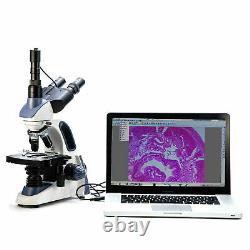 SWIFT 40X-2500X Trinocular Compound Microscope + USB Digital Camera + 50 slides